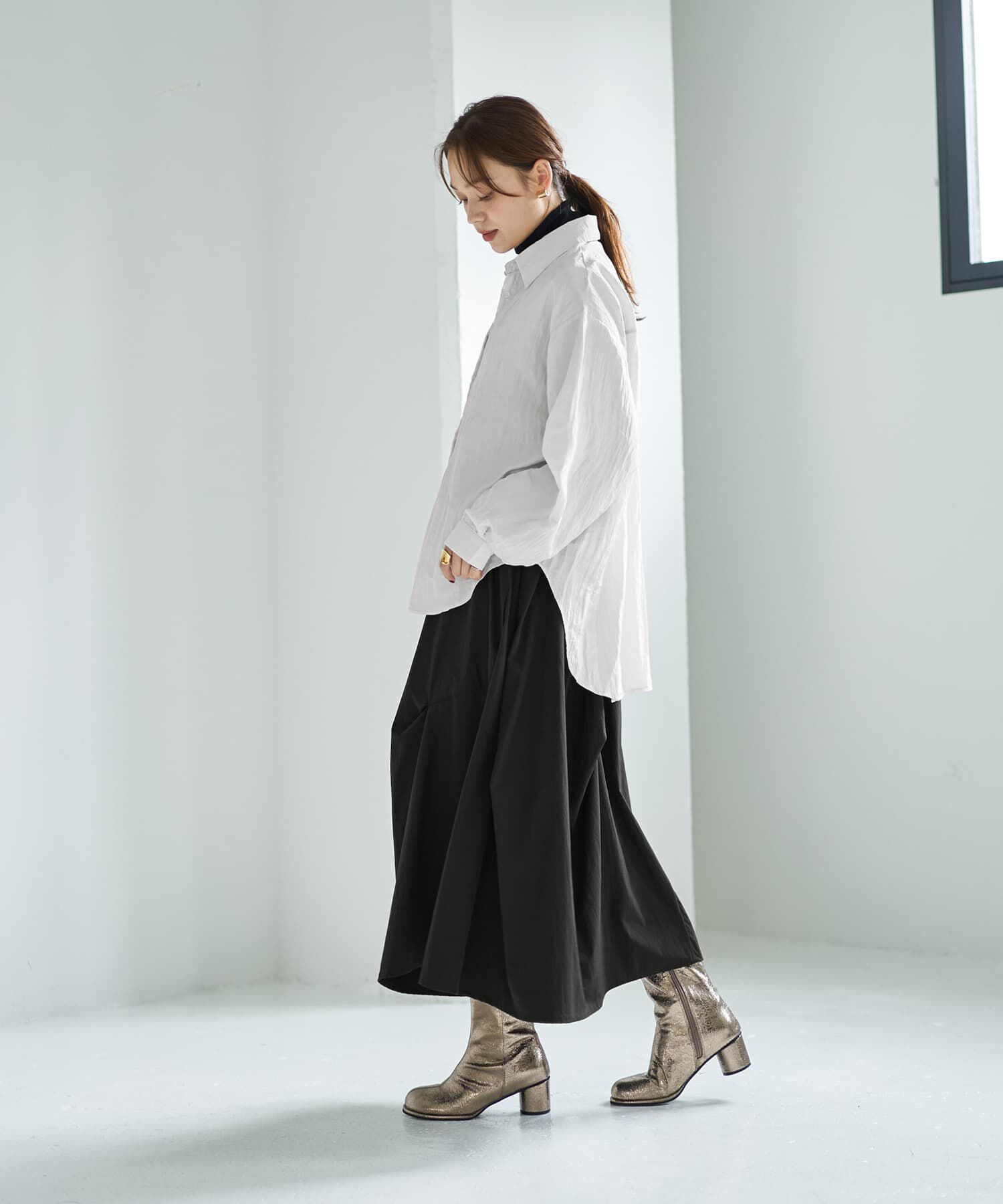 STYLE DELI「シワ加工グロッシーシャツ」|シャツ・ブラウス|