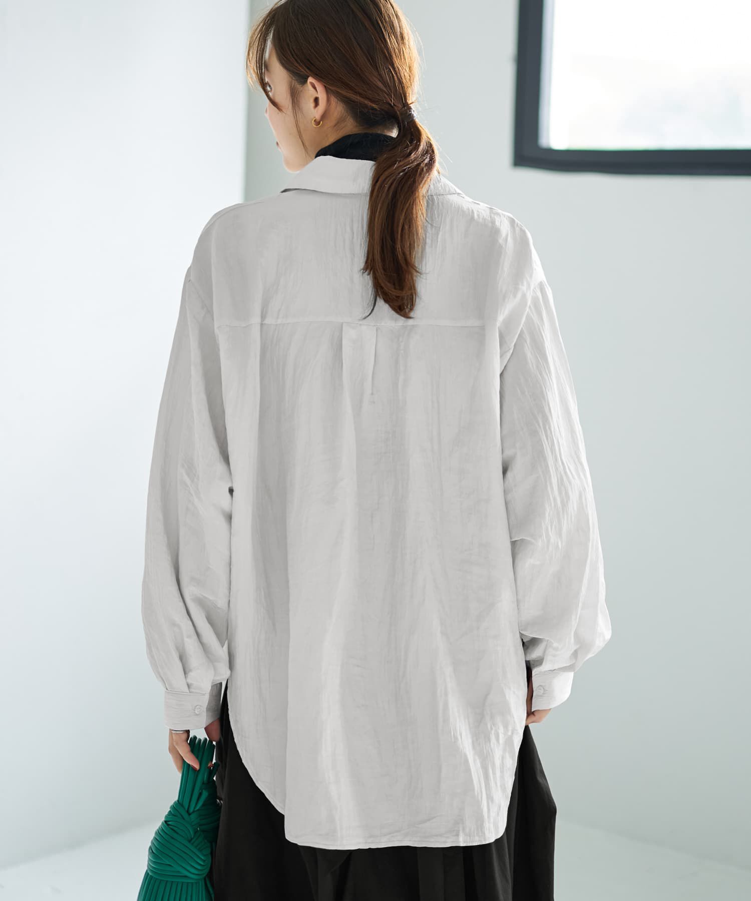 STYLE DELI「シワ加工グロッシーシャツ」|シャツ・ブラウス|