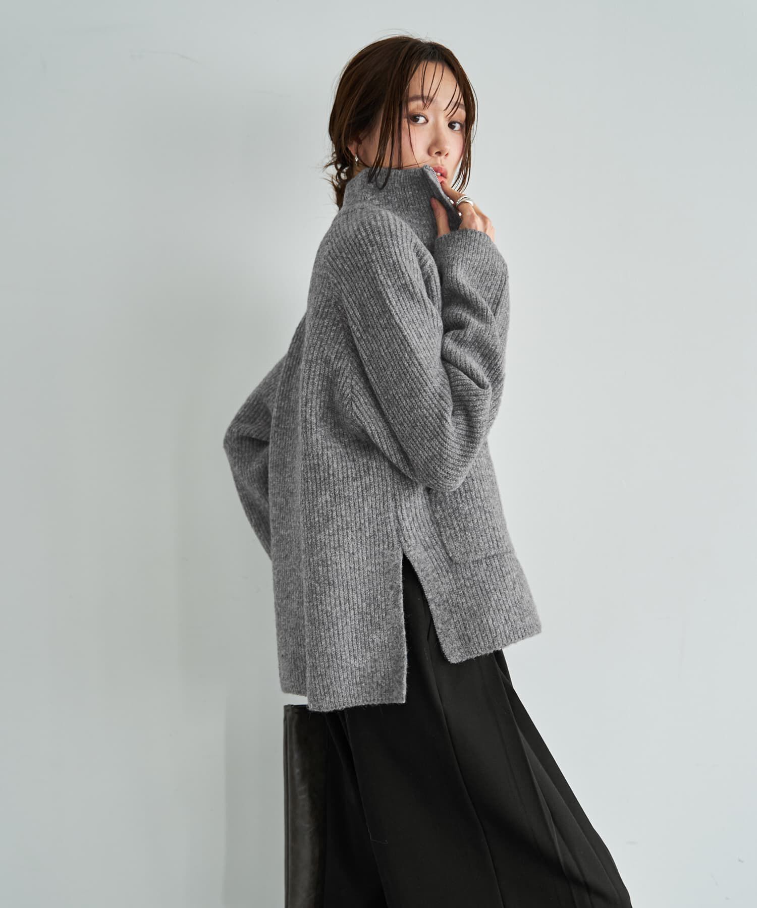 STYLE DELI「ダブルジップスタンドネックニットジャケット」|その他|