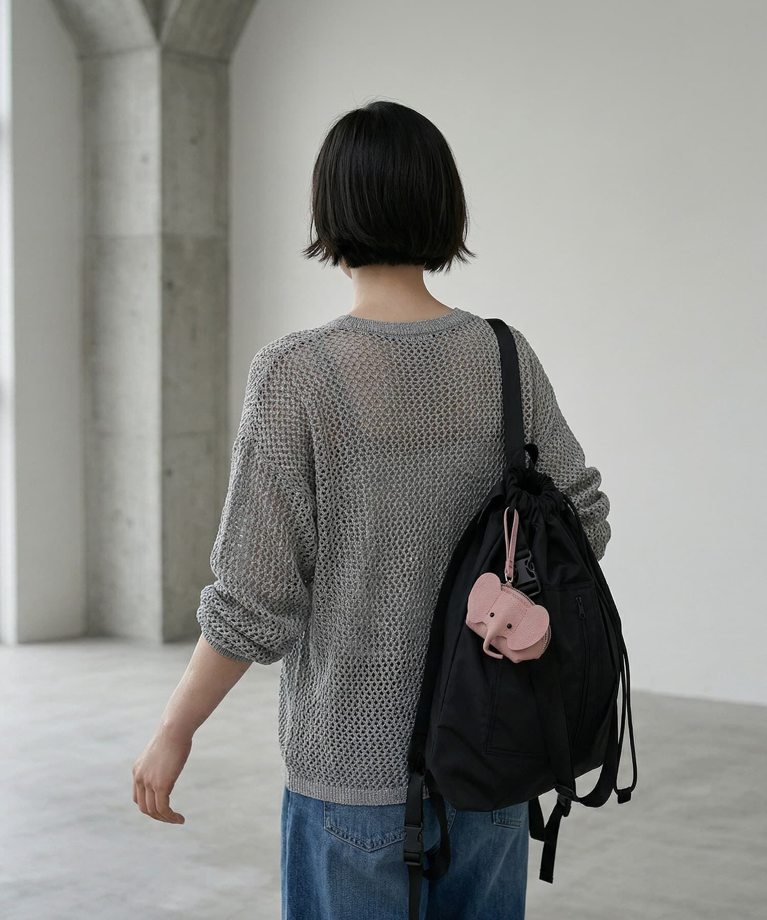 STYLE DELI「【BLK001】サマーメッシュ編みヘンリーネックプルオーバー」|Tシャツ・カットソー|