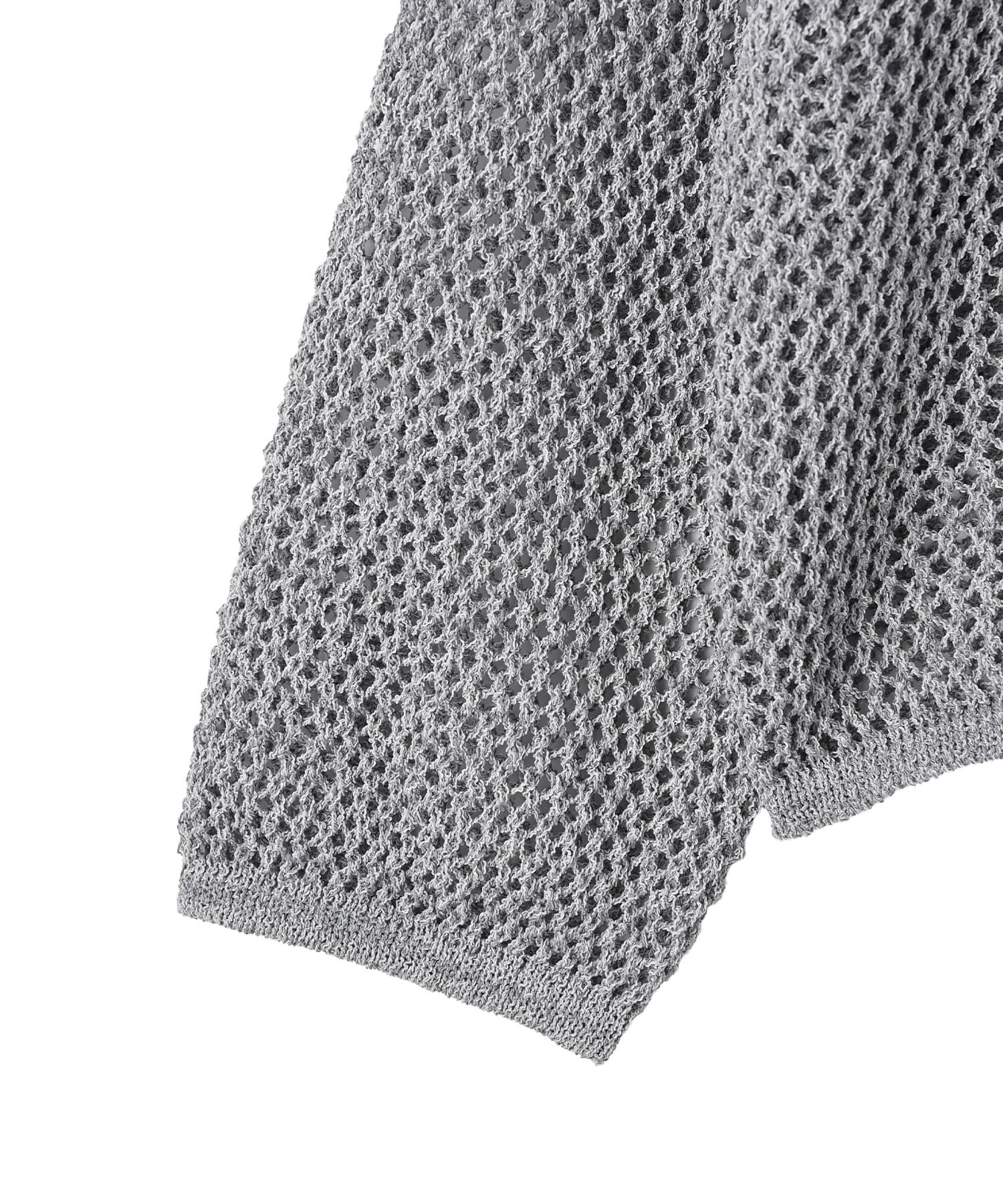 STYLE DELI「【BLK001】サマーメッシュ編みヘンリーネックプルオーバー」|Tシャツ・カットソー|