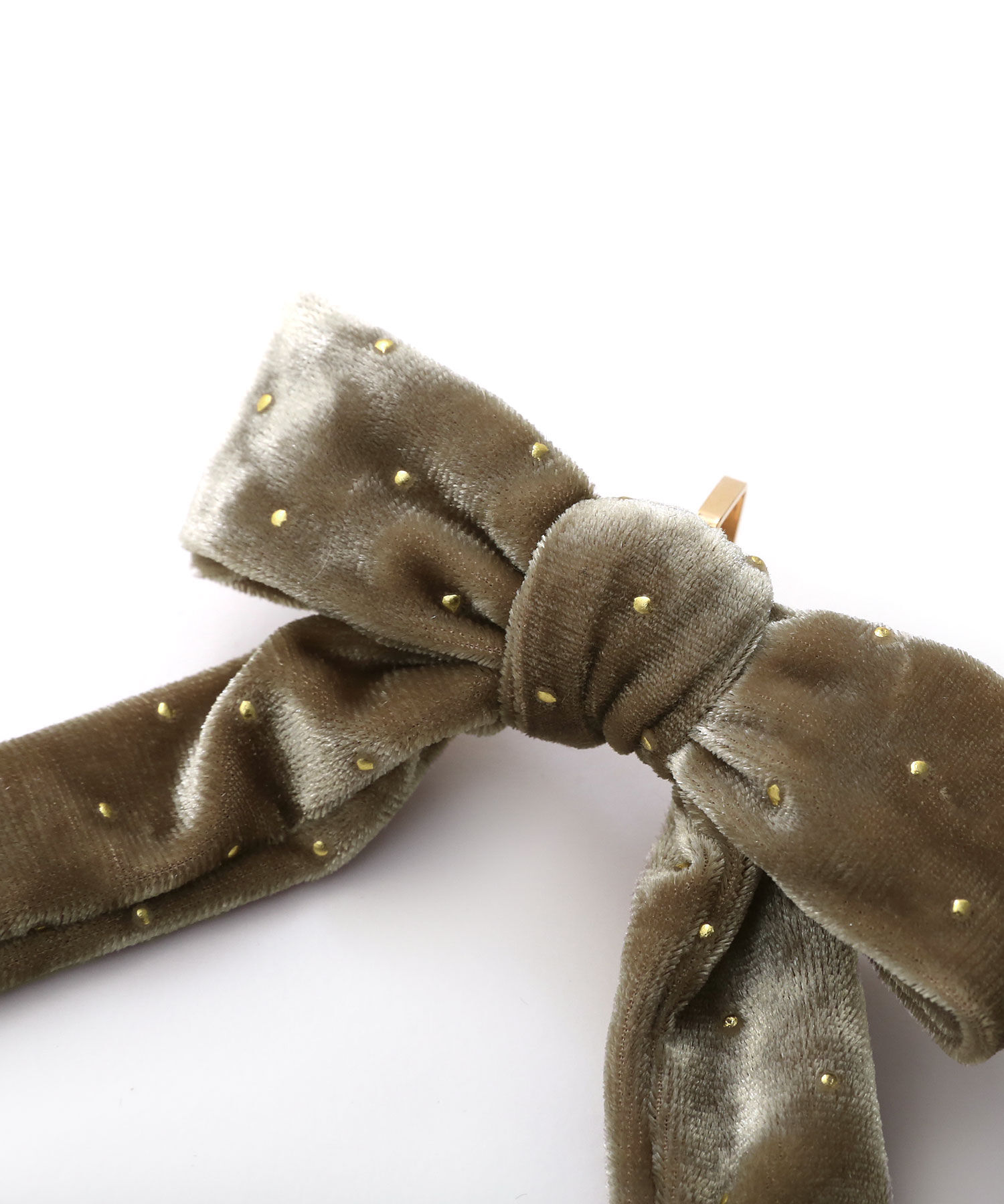 colleca la「ドット柄 ベロアリボンヘアカフ/ヘアフック」|その他|