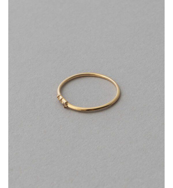 ete「[レイヤード] K10YG ブラウンダイヤモンド リング」|リング|