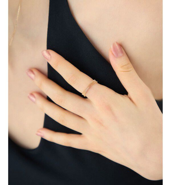 ete「[レースライン] K18YG リング」|リング|