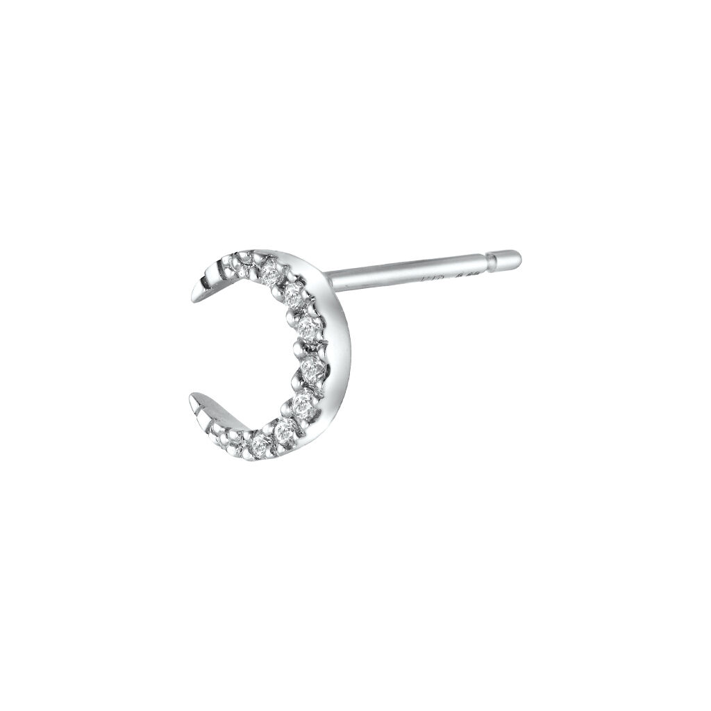 STAR JEWELRY「DIAMOND MOON PIERCED EARRING(片耳用)」|ピアス|