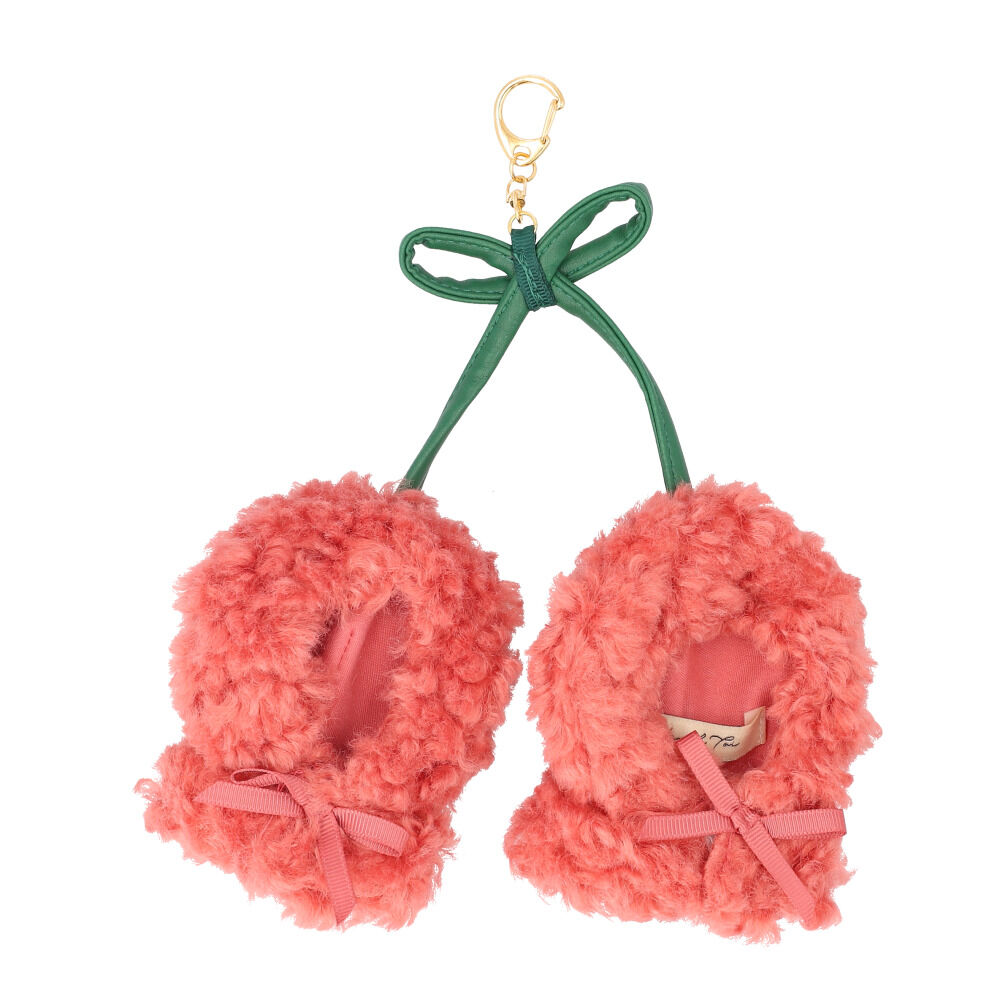 BACKYARD FAMILY「ぬいぐるみキーホルダー 通販 推し活 ぬいぐるみ 服 ポンチョ ぬいポンチョ 10cm さくらんぼ」|チャーム・キーホルダー|レッド1