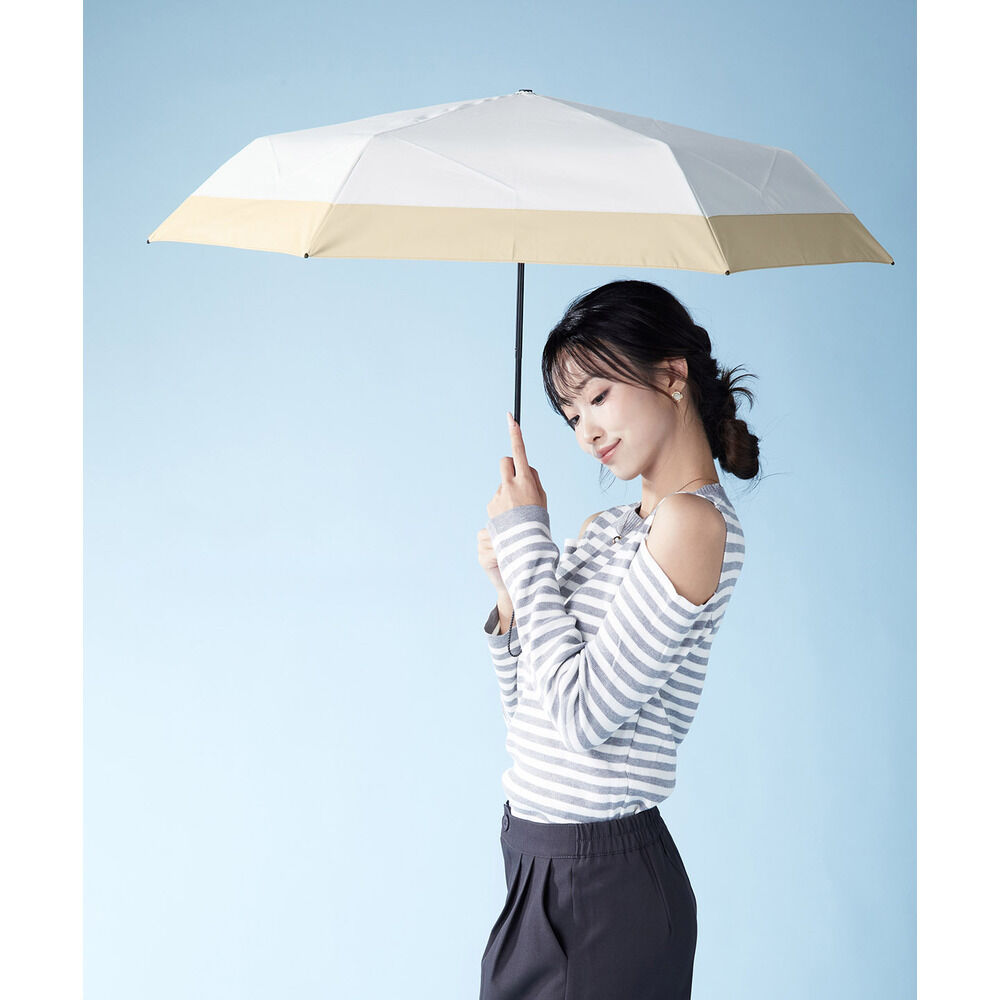 BACKYARD FAMILY「KIZAWA 日傘 折りたたみ 通販 キザワ M50XT064PI 折りたたみ傘 折りたたみ日傘」|傘|ホワイト1