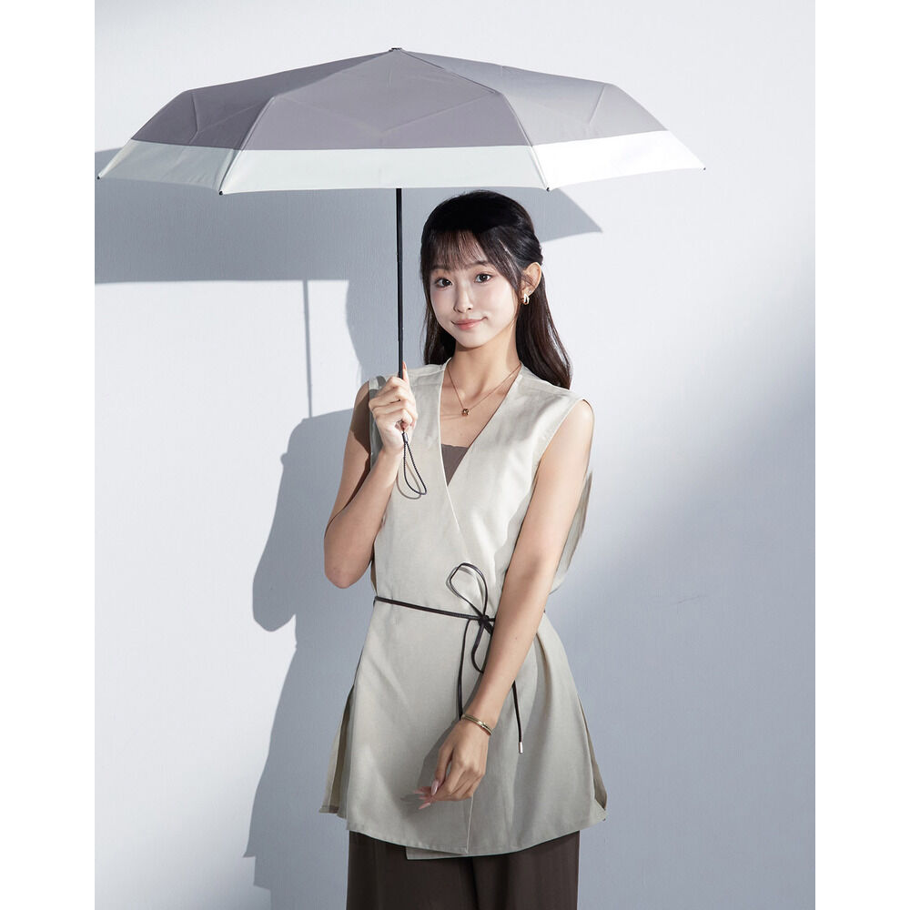 BACKYARD FAMILY「KIZAWA 日傘 折りたたみ 通販 キザワ M50XT064PI 折りたたみ傘 折りたたみ日傘」|傘|グレー1