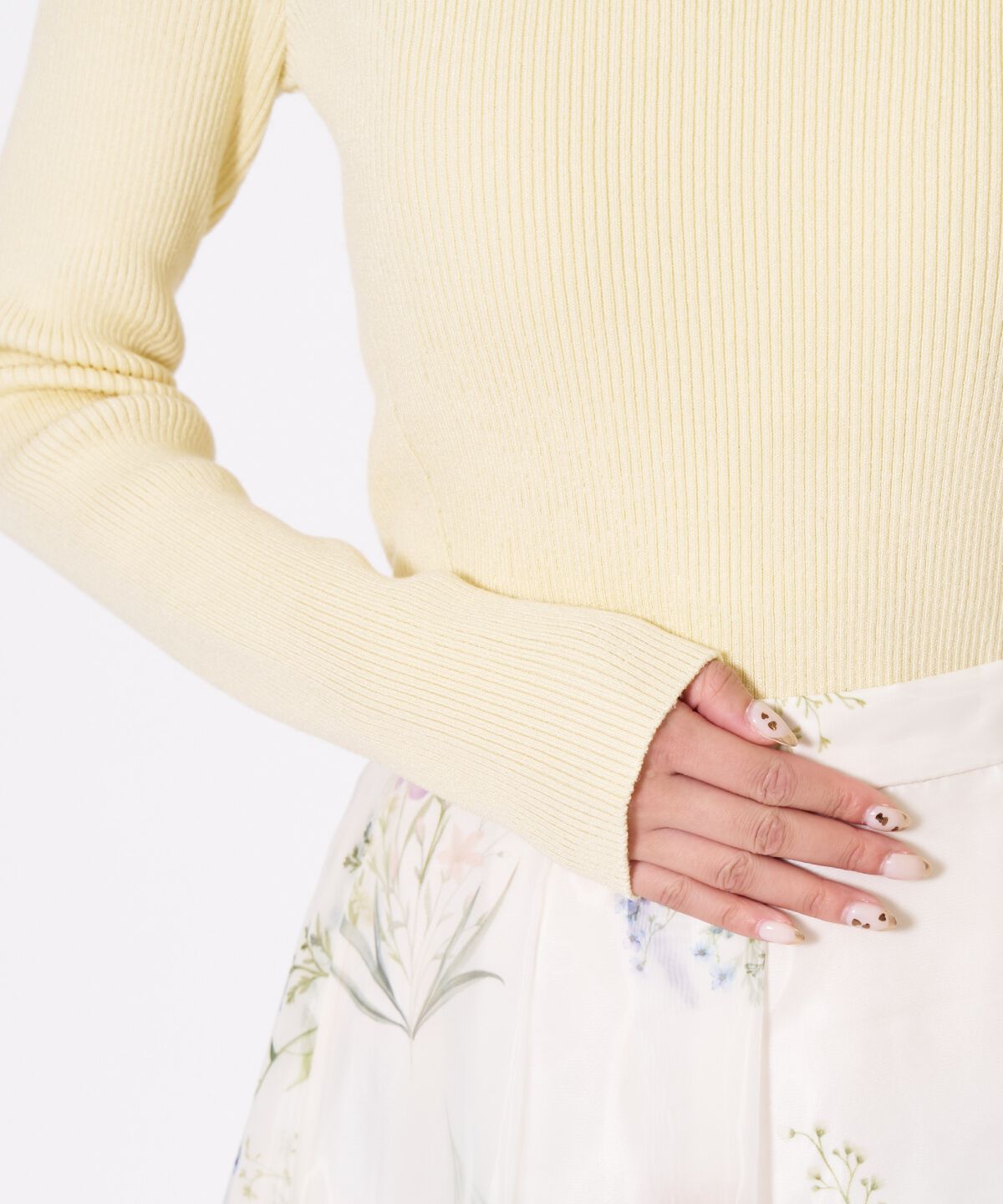 アンドクチュール「シアーリブニットプルオーバー」|ニット・セーター|