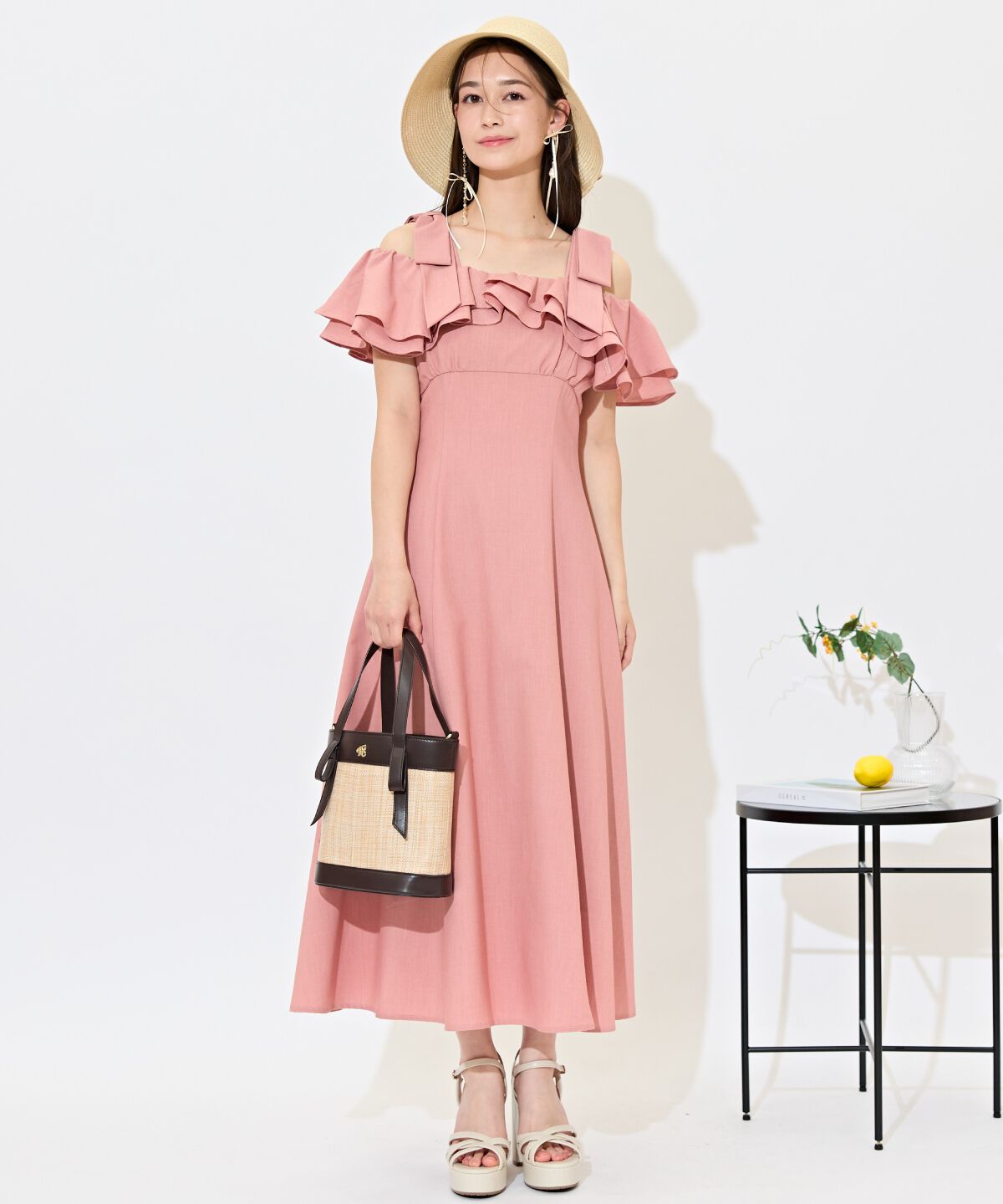 WILLSELECTION「ショルダーリボンラッフルワンピース」|ワンピース|