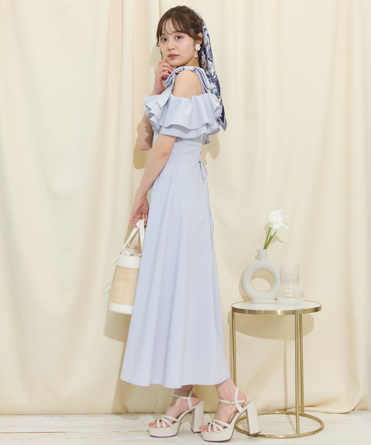 WILLSELECTION「ショルダーリボンラッフルワンピース」|ワンピース|