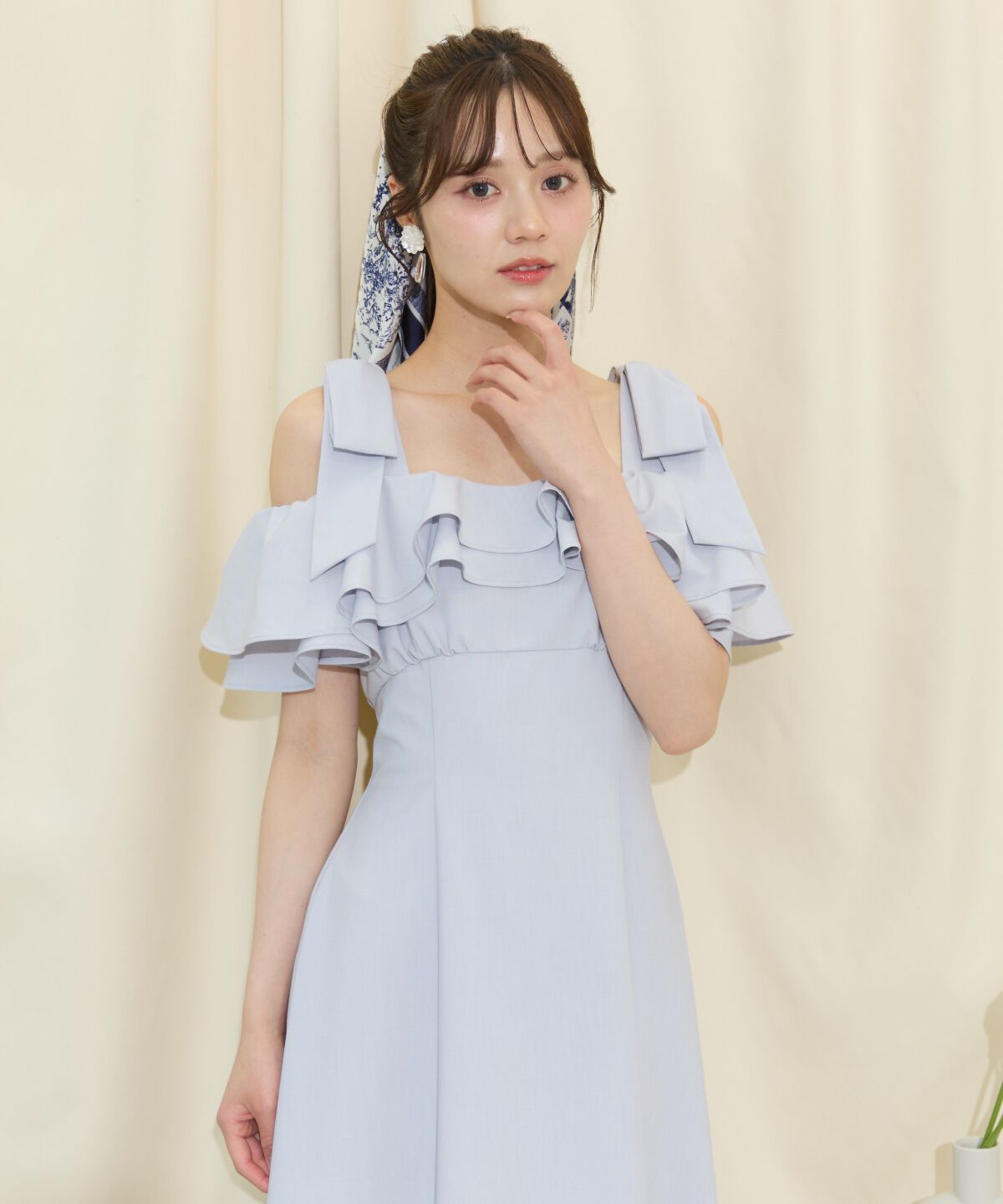 WILLSELECTION「ショルダーリボンラッフルワンピース」|ワンピース|