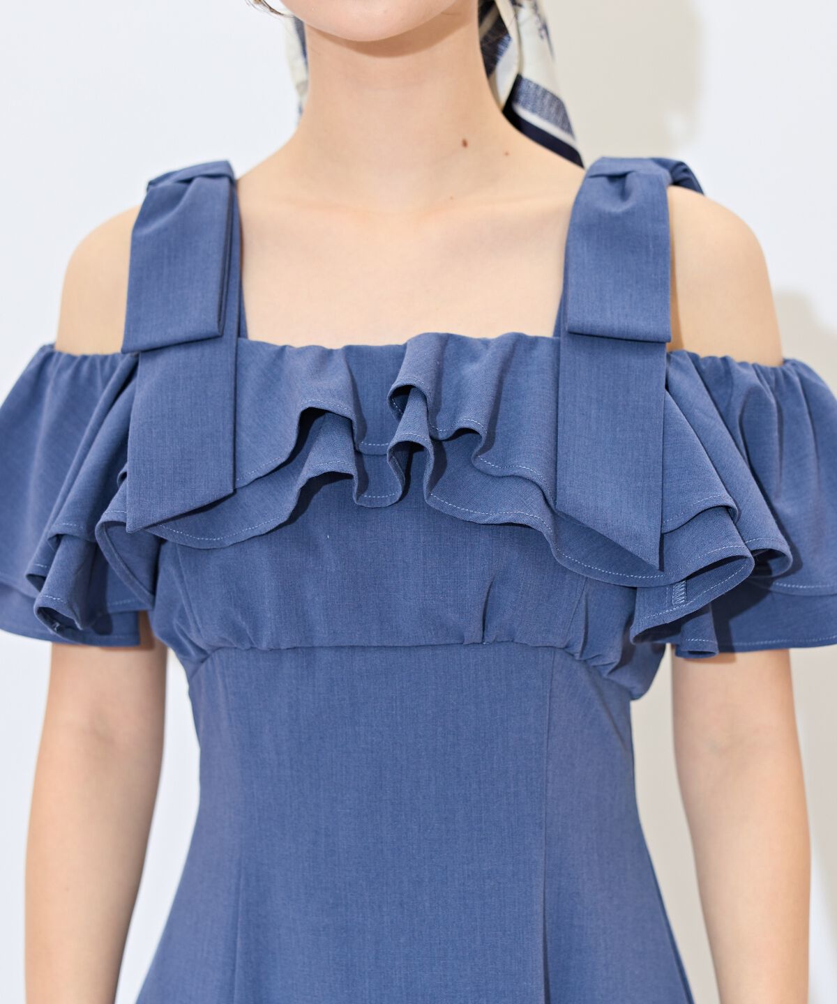 WILLSELECTION「ショルダーリボンラッフルワンピース」|ワンピース|