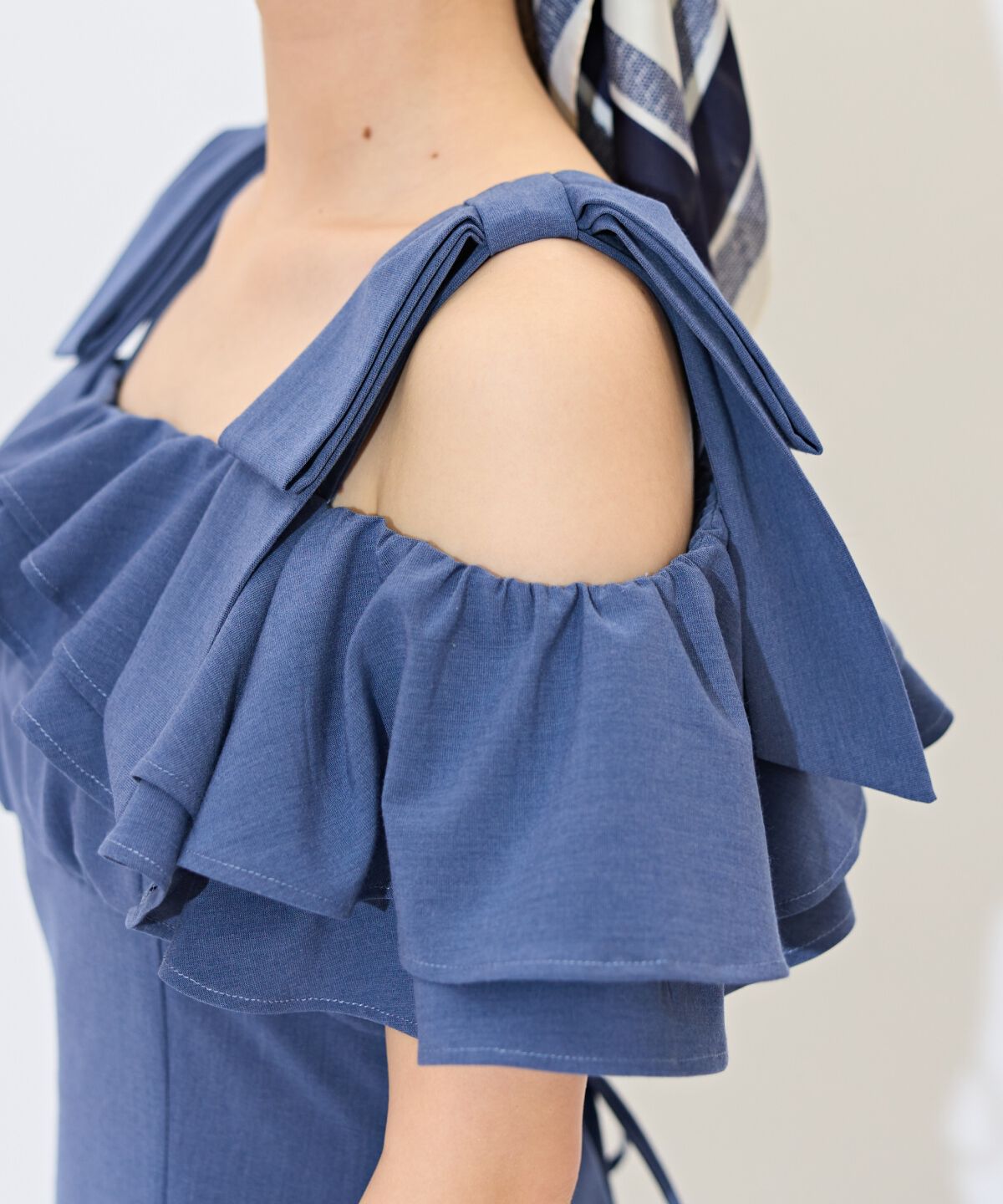 WILLSELECTION「ショルダーリボンラッフルワンピース」|ワンピース|