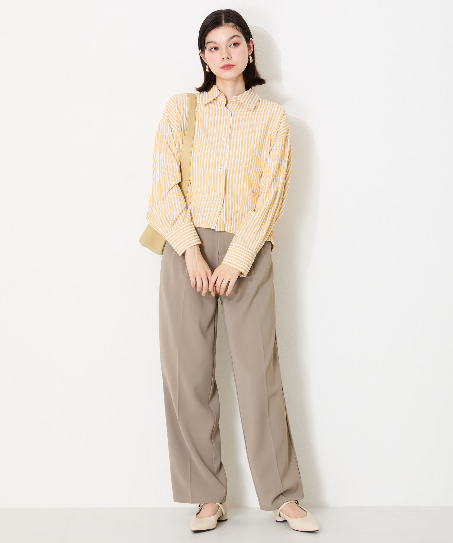 WA Oriental TRaffic「●隠しゴム付き●ポインテッドトゥ ストラップバブーシュ /42304 厚手クッション ヒール3cm 柔らかい」|パンプス|