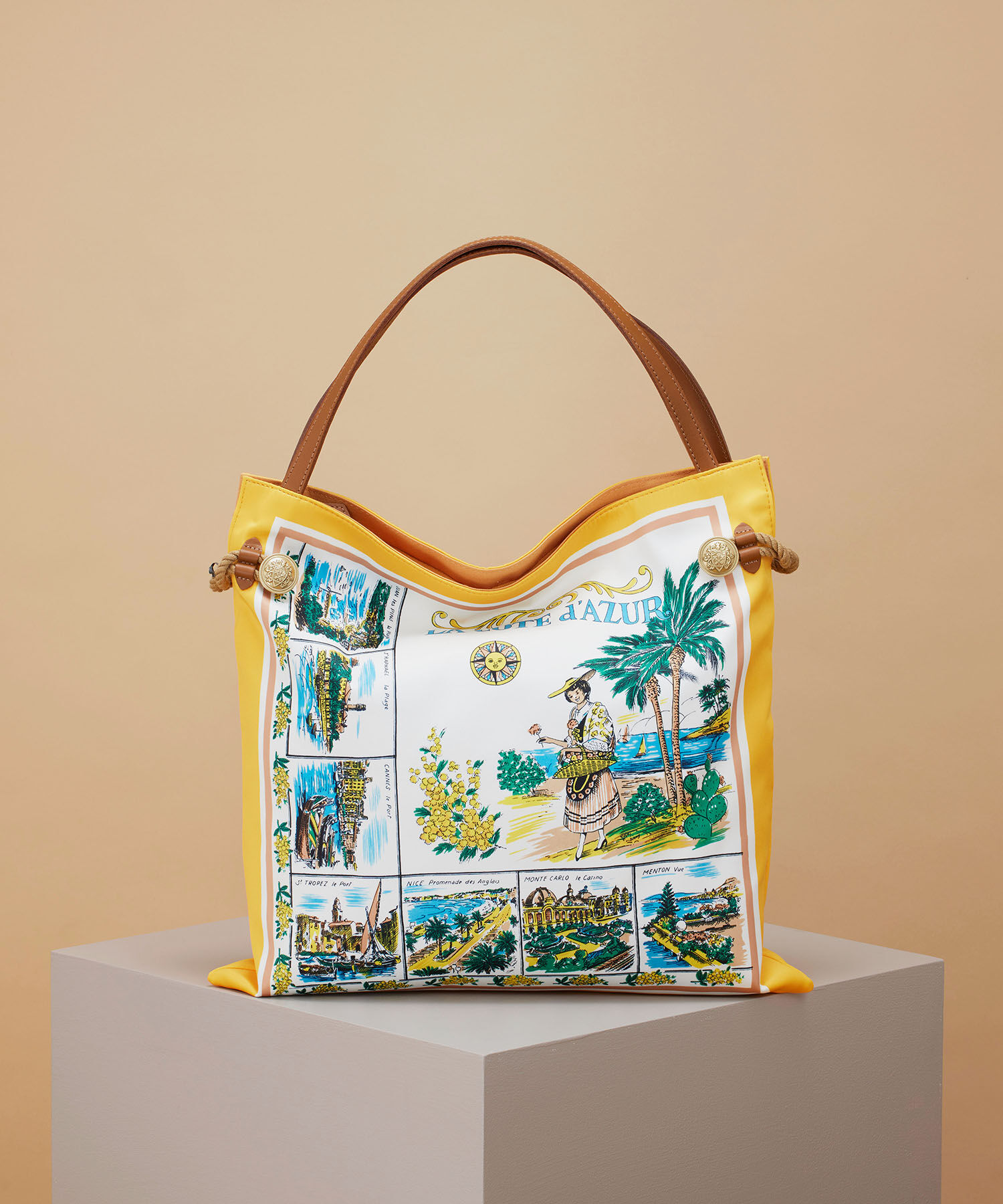 TOPKAPI TREASURE「【TREASURE TOPKAPI】マイルドサテン スカーフ柄 トートバッグ」|トートバッグ|マリーゴールド