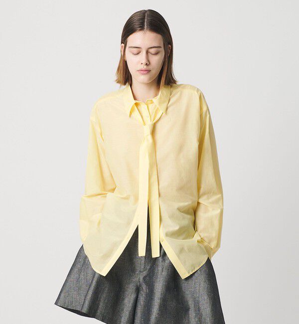 AEWEN MATOPH「＜AEWEN MATOPH＞コットンシルク ボウタイシャツ ‐ ウォッシャブル ‐」|シャツ・ブラウス|