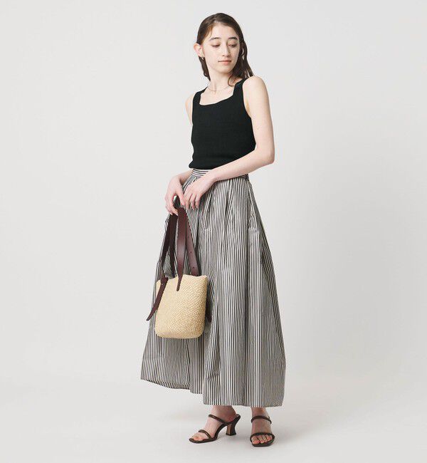 UNITED ARROWS「リブ スクエア キャミソールニット ‐ウォッシャブル‐」|タンクトップ|