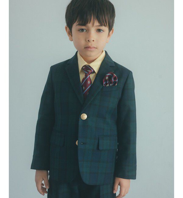 UNITED ARROWS green label relaxing「TRW ブラックウォッチ ジャケット / キッズ 110cm-130cm」|テーラードジャケット|DK.GREEN
