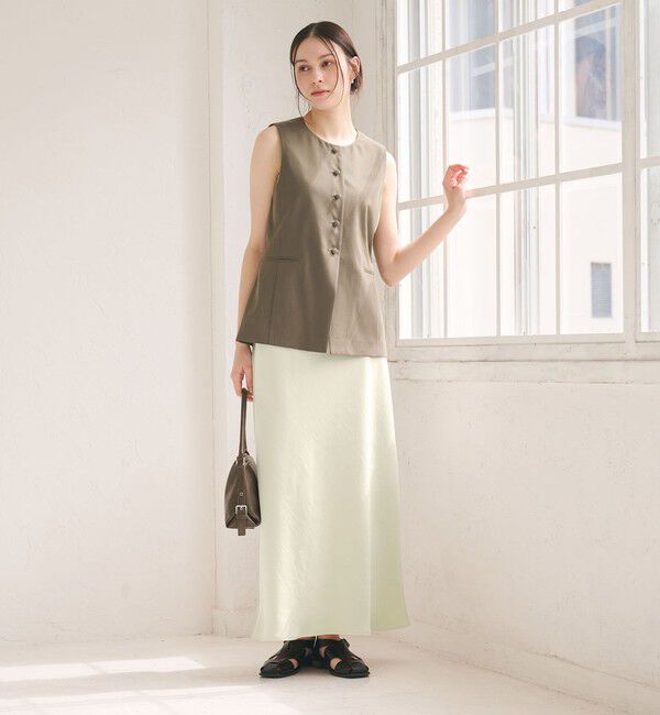 BEAUTY&YOUTH UNITED ARROWS「ポリエステルサテン マーメイドフレアスカート 」|スカート|OFF WHITE