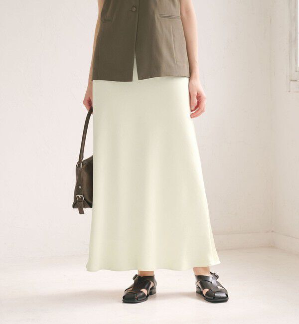 BEAUTY&YOUTH UNITED ARROWS「ポリエステルサテン マーメイドフレアスカート 」|スカート|