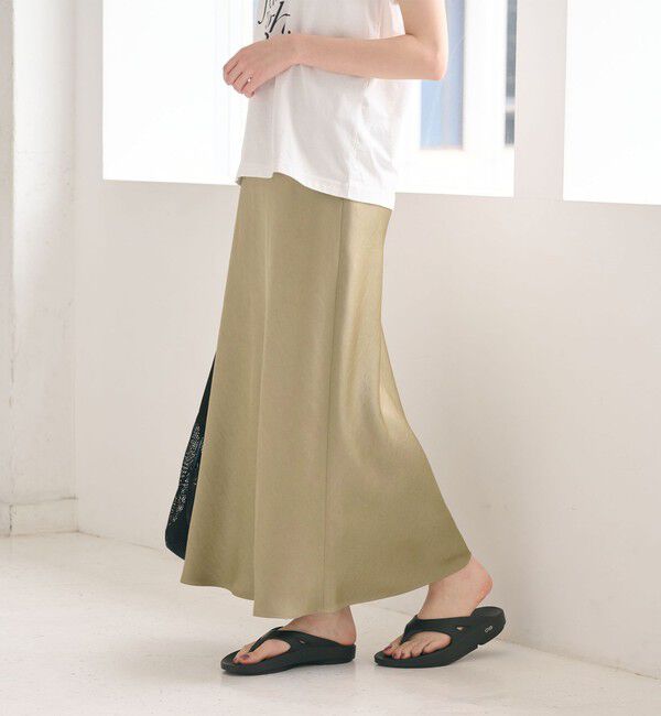 BEAUTY&YOUTH UNITED ARROWS「ポリエステルサテン マーメイドフレアスカート 」|スカート|