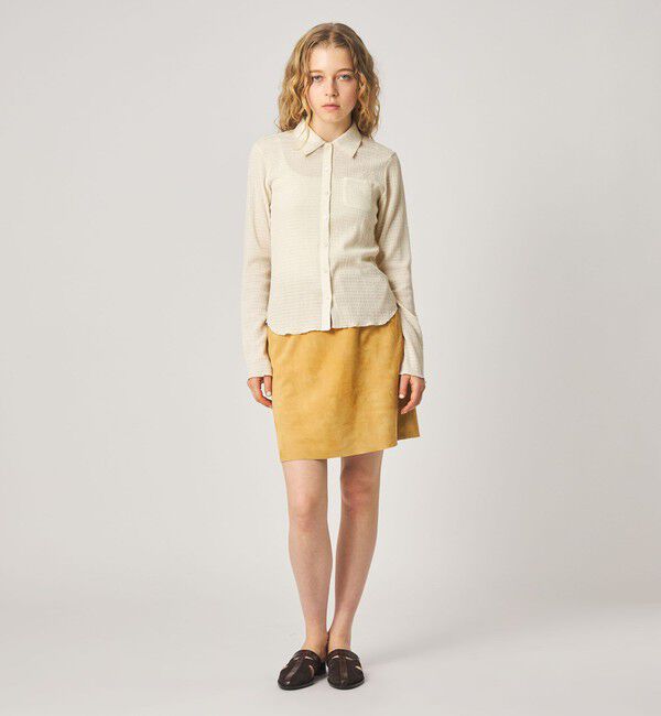 STEVEN ALAN「＜Steven Alan＞クレープ シャツ カーディガン」|カーディガン|