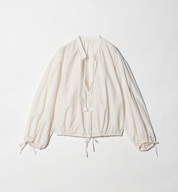 BEAUTY&YOUTH UNITED ARROWS「コットンナイロン ボリューム スキッパー ブラウス」|シャツ・ブラウス|