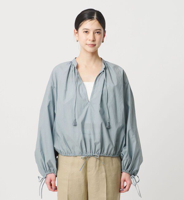 BEAUTY&YOUTH UNITED ARROWS「コットンナイロン ボリューム スキッパー ブラウス」|シャツ・ブラウス|