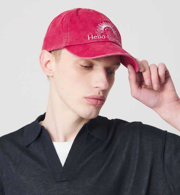 BEAUTY&YOUTH UNITED ARROWS「＜HELLO SUNRISE＞ウォッシュド オリジナル ロゴ キャップ」|キャップ・キャスケット|PINK