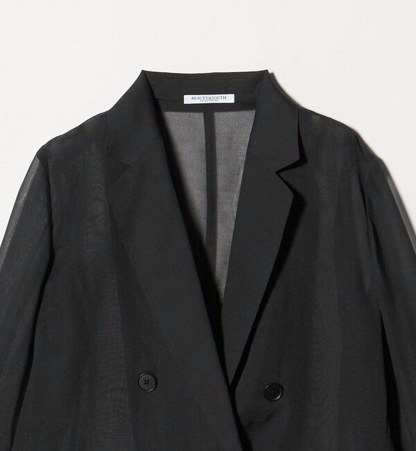 BEAUTY&YOUTH UNITED ARROWS「ポリエステル シアー ダブルジャケット ウォッシャブル」|テーラードジャケット|