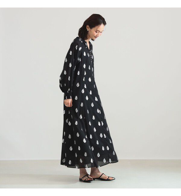 Demi-Luxe BEAMS 「ne Quittez pas / ボイル フラワー ロングスリーブ ワンピース」|ワンピース|