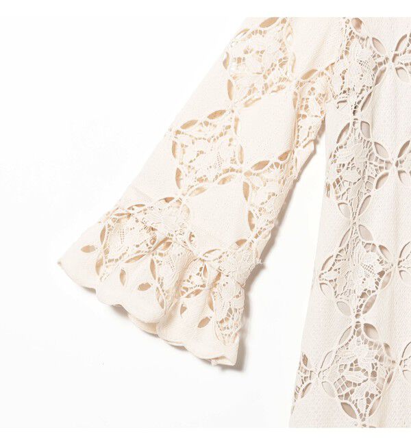 Ray BEAMS 「レース ベルカフス ロングスリーブ ワンピース」|ワンピース|