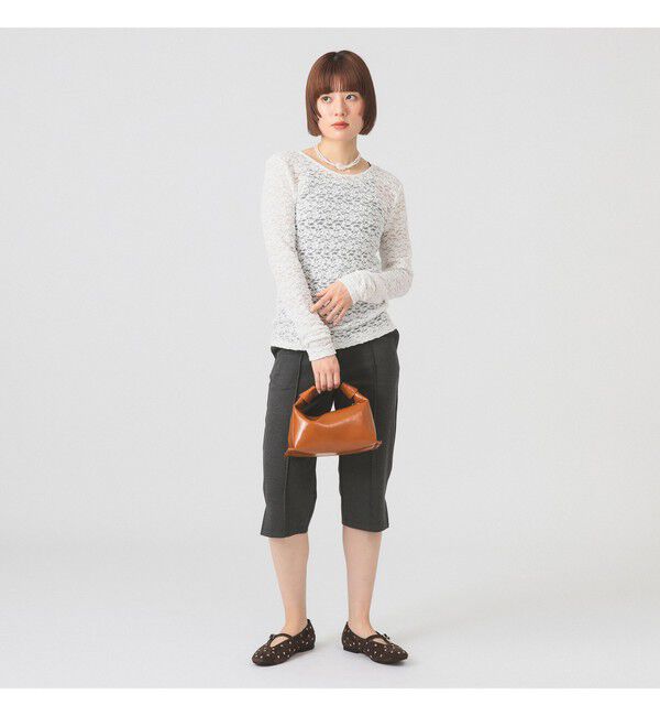 Ray BEAMS 「ジャカード レース クルーネック Tシャツ」|Tシャツ・カットソー|