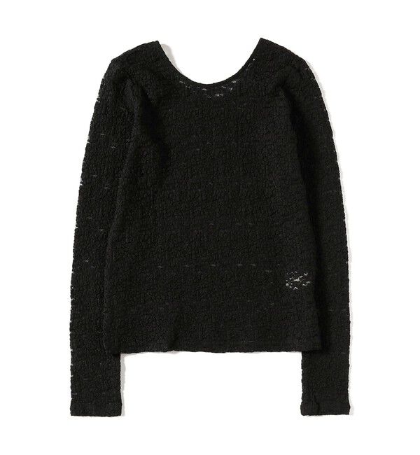 Ray BEAMS 「ジャカード レース クルーネック Tシャツ」|Tシャツ・カットソー|