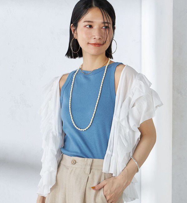 SHIPS for women「【SHIPS別注】onit:〈洗濯機可能〉アメリカンスリーブ タンクトップ」|タンクトップ|