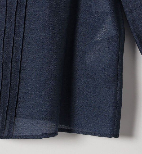 SHIPS any「《一部追加予約》SHIPS any:〈手洗い可能〉シアー フリル バンドカラー シャツ ブラウス」|シャツ・ブラウス|