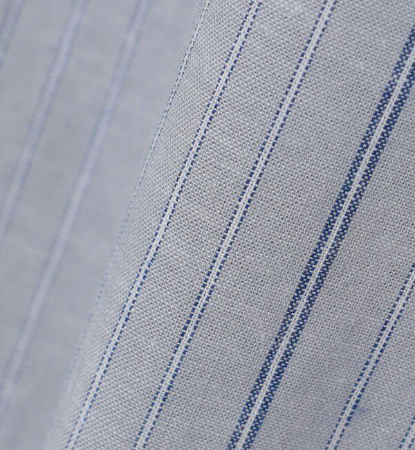 SHIPS Colors 「SHIPS Colors:コットン リネン ストライプ 7分袖 シャツ」|シャツ・ブラウス|