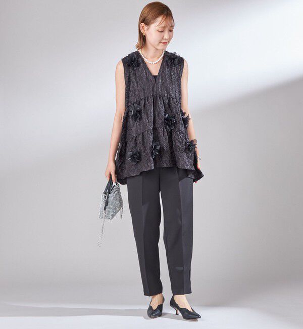 SHIPS for women「troisiemeCHACO:〈手洗い可能〉テーパード パンツ」|スラックス|