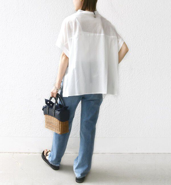 SHIPS for women「〈手洗い可能〉サッカー 裾 ドロスト ドルマン ブラウス 2」|シャツ・ブラウス|