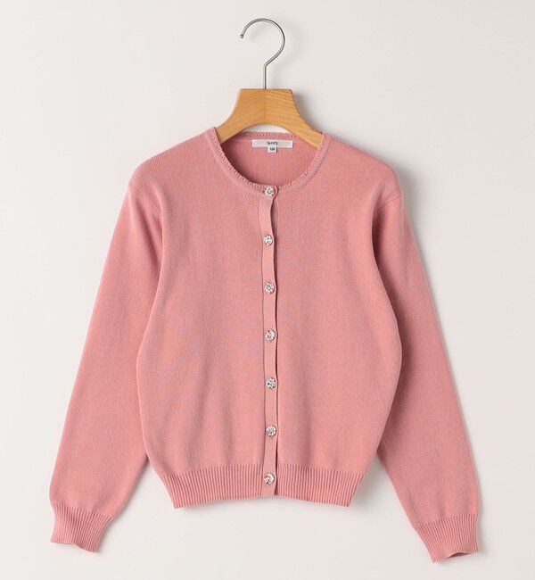 SHIPS KIDS「SHIPS KIDS:140～150cm / リバティ ニット カーディガン」|カーディガン|ピンク