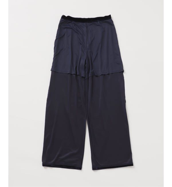 OUTDOOR PRODUCTS Usual Things「フラワーエンブロイダリーサテンイージーパンツ」|スラックス|