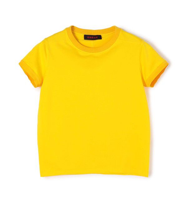 CABaN「コットン リブコンビクルーネックプルオーバー」|Tシャツ・カットソー|23 イエロー