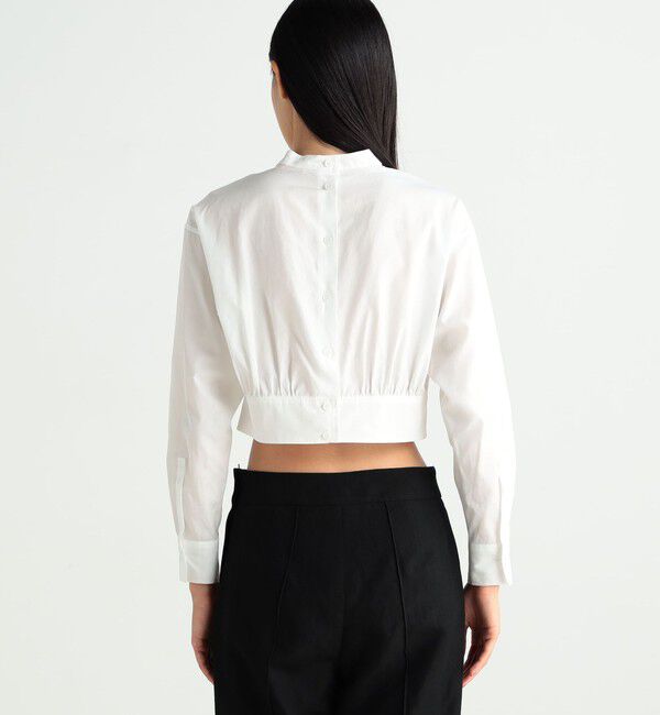 BACCA「コットンソフトタイプライター ボリュームスリーブブラウス」|シャツ・ブラウス|