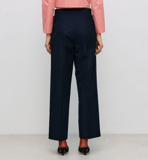 BACCA「ウールシルク スリムテーパードパンツ」|スラックス|