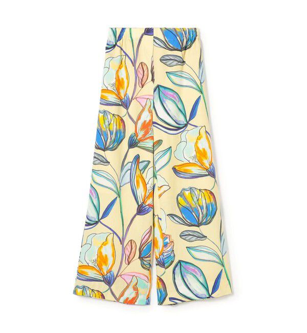 Ballsey「ボタニコプリント セミワイドパンツ」|その他|42 ライトベージュ系