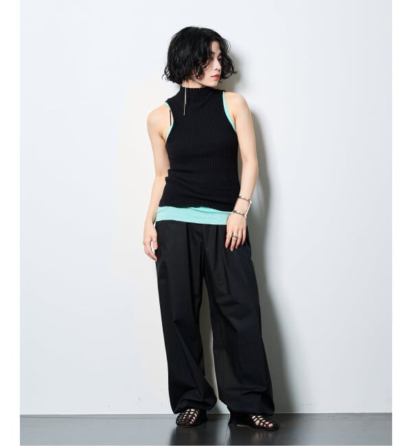  「SAYAKA DAVIS WAVY RIB MOCKNECK TANK WKT122-WR：カットソー」|Tシャツ・カットソー|