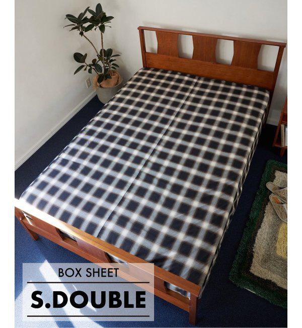 ACME「OMBRE CHECK BOX SHEET S.D　ボックスシーツ セミダブル」|その他|ブラウン