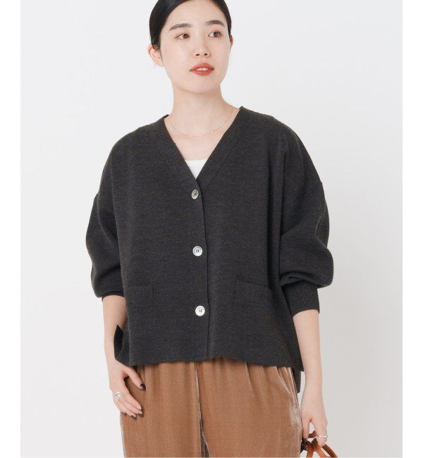 IENA「スーパーファインスムース ショートカーディガン」|カーディガン|