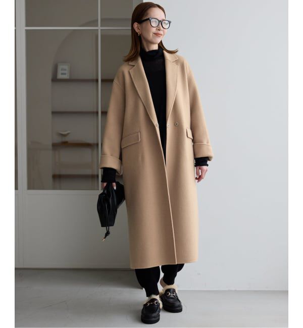 SLOBE IENA「《WEB限定/追加2》souple woolダブルフェイスチェスターコート」|チェスターコート|
